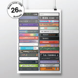 Music from 1999 - 26th Birthday Gift - Customized Print - Born in 1999 - Year you were born