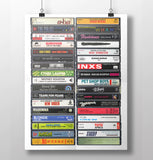 1980's Singles: Classic songs from the 80's - Cassette Print