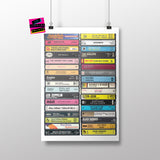 Music from 1973 - 52nd Birthday Gift - Customized Print - Year you were Born