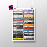 Music from 1975 - 50th Birthday Gift - Customized Print -  Year you were born