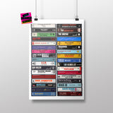 Music from 1984 - 41st Birthday Gift - Customized Print - Born in 1984 - Year you were born
