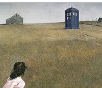 Christina's World with TARDIS: Andrew Wyeth/Dr Who Mashup