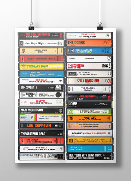 1960's Albums: Classic Albums from the 60's - Cassette Print