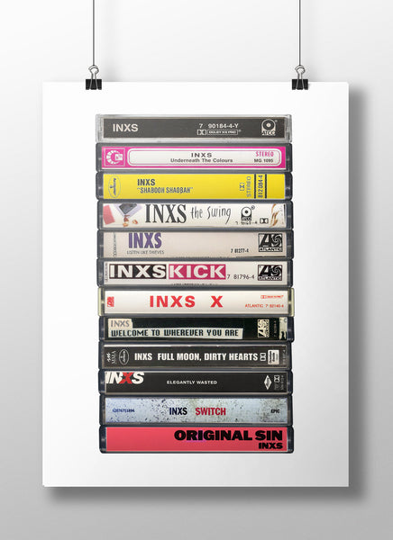 INXS: Collected Albums Cassette Print