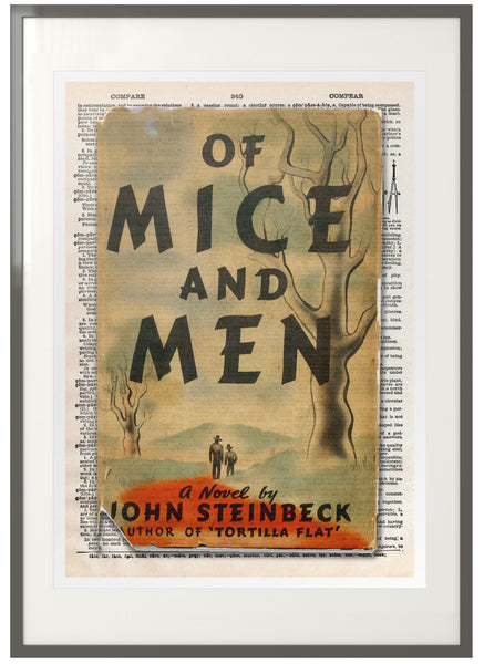 John Steinbeck; Of Mice and Men: First Edition Cover, Dictionary Print