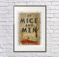 John Steinbeck; Of Mice and Men: First Edition Cover, Dictionary Print