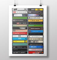 Oasis Albums:  Oasis Discography - Cassette Print