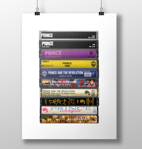 Prince Albums: Prince Discography - Cassette Print