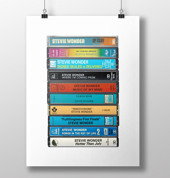 Stevie Wonder Albums:  Stevie Wonder Discography - Cassette Print