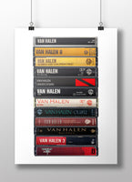 Van Halen Albums:  Van Halen Discography - Cassette Print