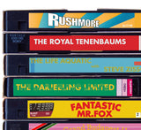 Wes Anderson Films:  VHS Cassette Print, Retro Video Cassette Poster